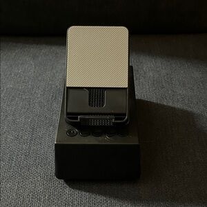 Black and great phone holder and digital clock